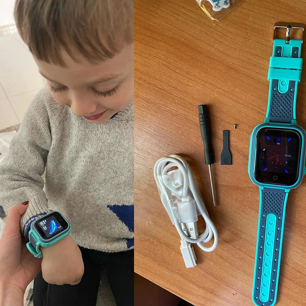 Kids 4G Smart Watch LT21 4GB GPS WIFI Video Call IP67 Waterproof Child Smartwatch Camera Monitor Tracker Location Phone Watch