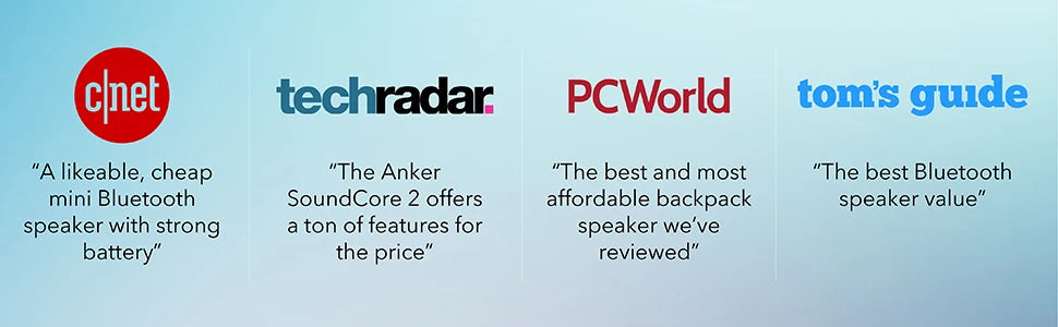 Anker Soundcore 2 Portable Wireless Bluetooth Speaker Better Bass 24-Hour Playtime 66ft Bluetooth Range IPX7 Water Resistance