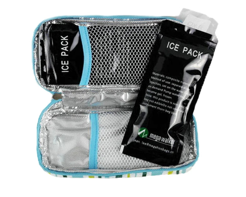MegaWalke Insulin Cooler Bag Portable Insulated Diabetic Insulin Travel Case Cooler Box Bolsa Termica  Aluminum Foil ice bag