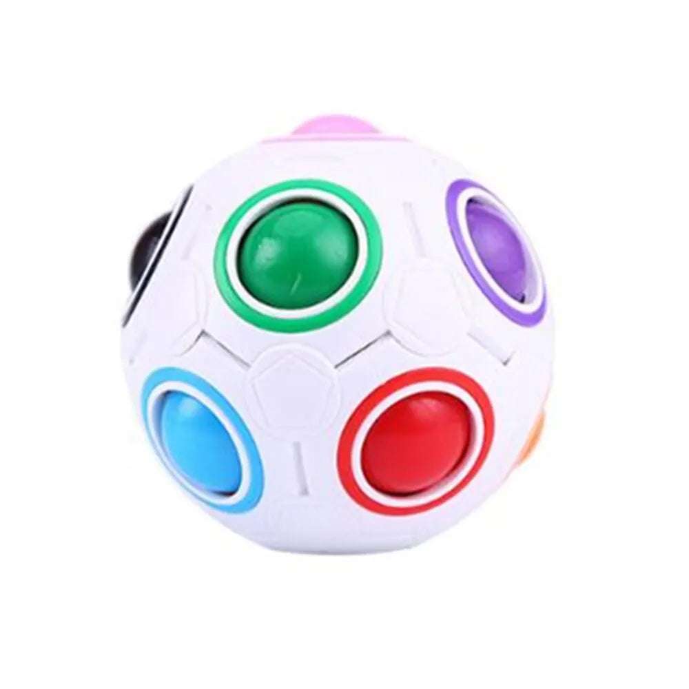 Rainbow Ball Puzzle Magic Cube Fidget Toy Football Luminous 3D Brain Teasers Anti Stress Relief Educational Game for Kid Adult