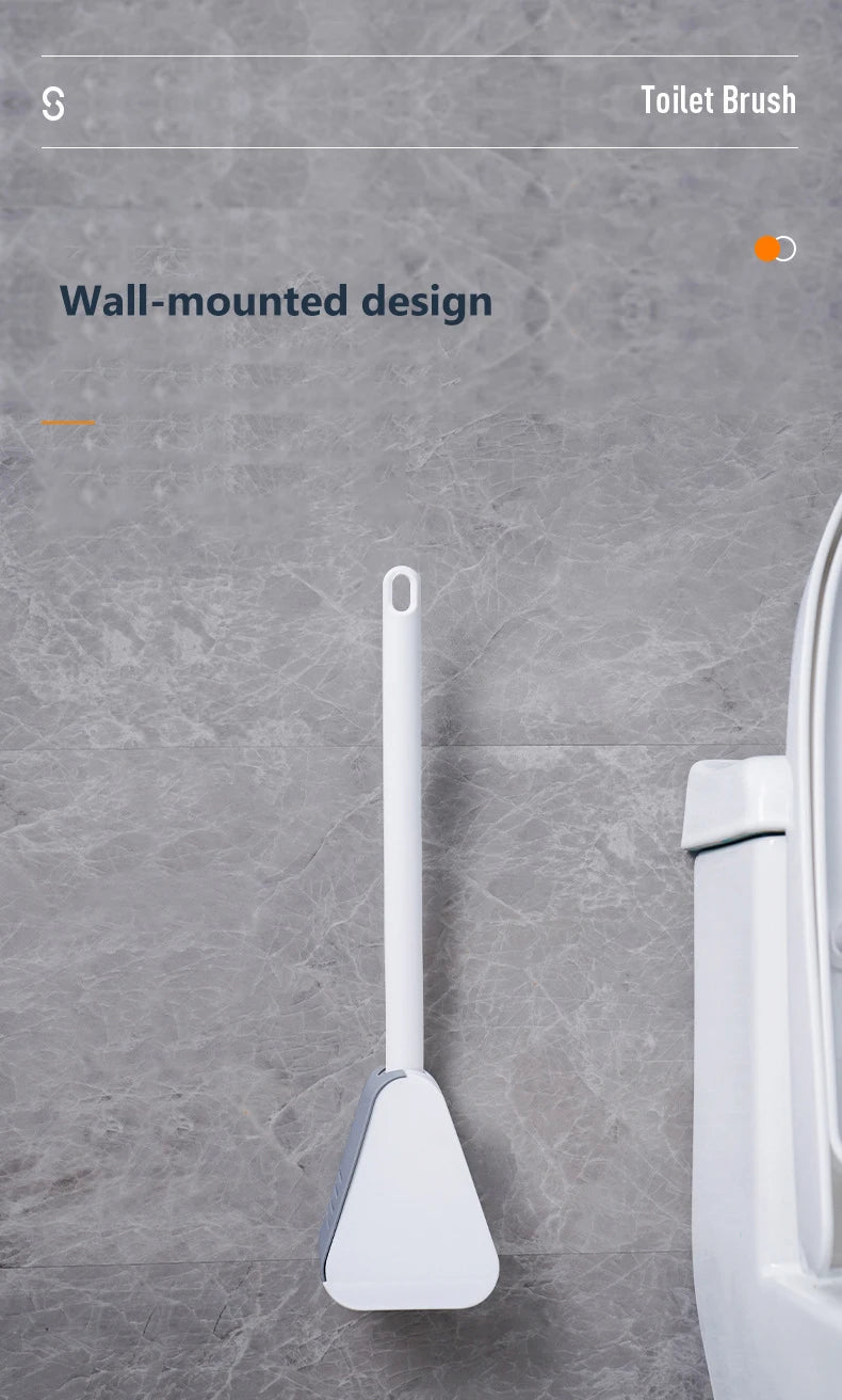 Silicone Golf Shape Toilet Brush with Holder Set  Toilet Cleaner Brush Wall Mounted Toilet Brush and Drying Holder for Bathroom