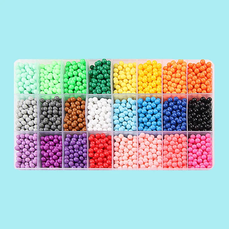 36 colors 5mm Set Refill Beads Puzzle Crystal DIY Water Spray magic Beads Set Ball Games 3D Handmade Magic Toys For Children