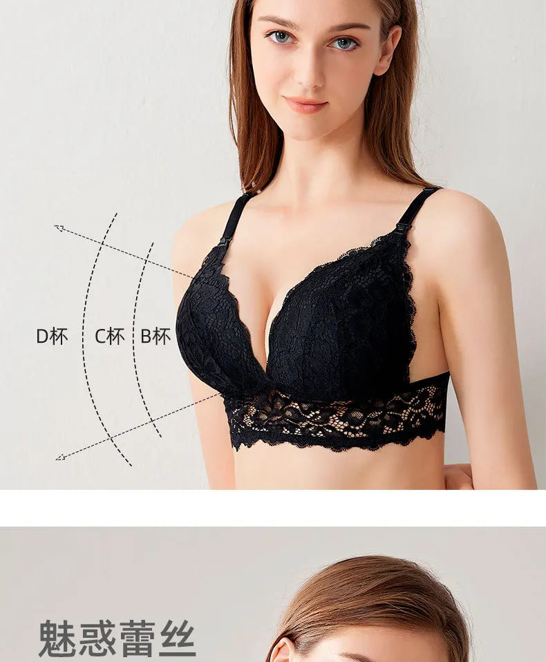 Underwear for pregnant women postpartum breast-feeding bra  lace bra big size nursing bra maternity