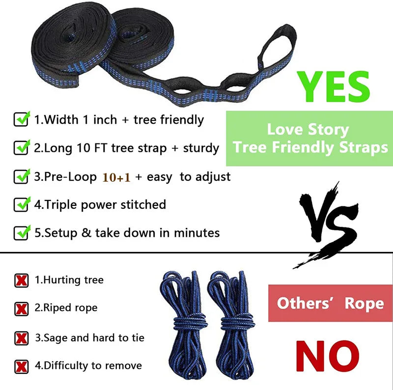 Camping Hammock with Mosquito Net&Rainfly Tent Tarp & Tree Straps,Portable Nylon Hammock Tent for Camping Hiking Backyard Travel