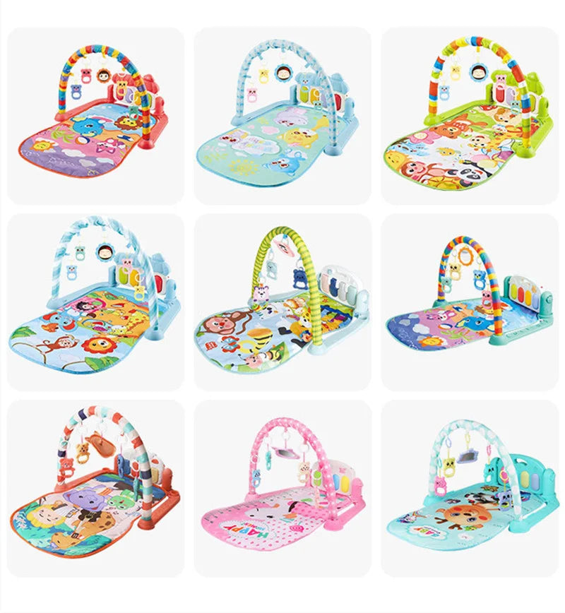 Baby Activity Gym Music Rack Play Mat Kid Rug Puzzle Carpet Piano Keyboard Infant Playmat Crawling Game Pad Baby Toy Gift