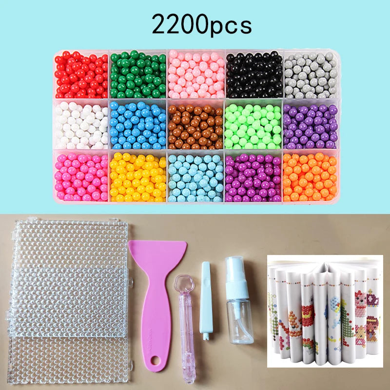 36 colors 5mm Set Refill Beads Puzzle Crystal DIY Water Spray magic Beads Set Ball Games 3D Handmade Magic Toys For Children
