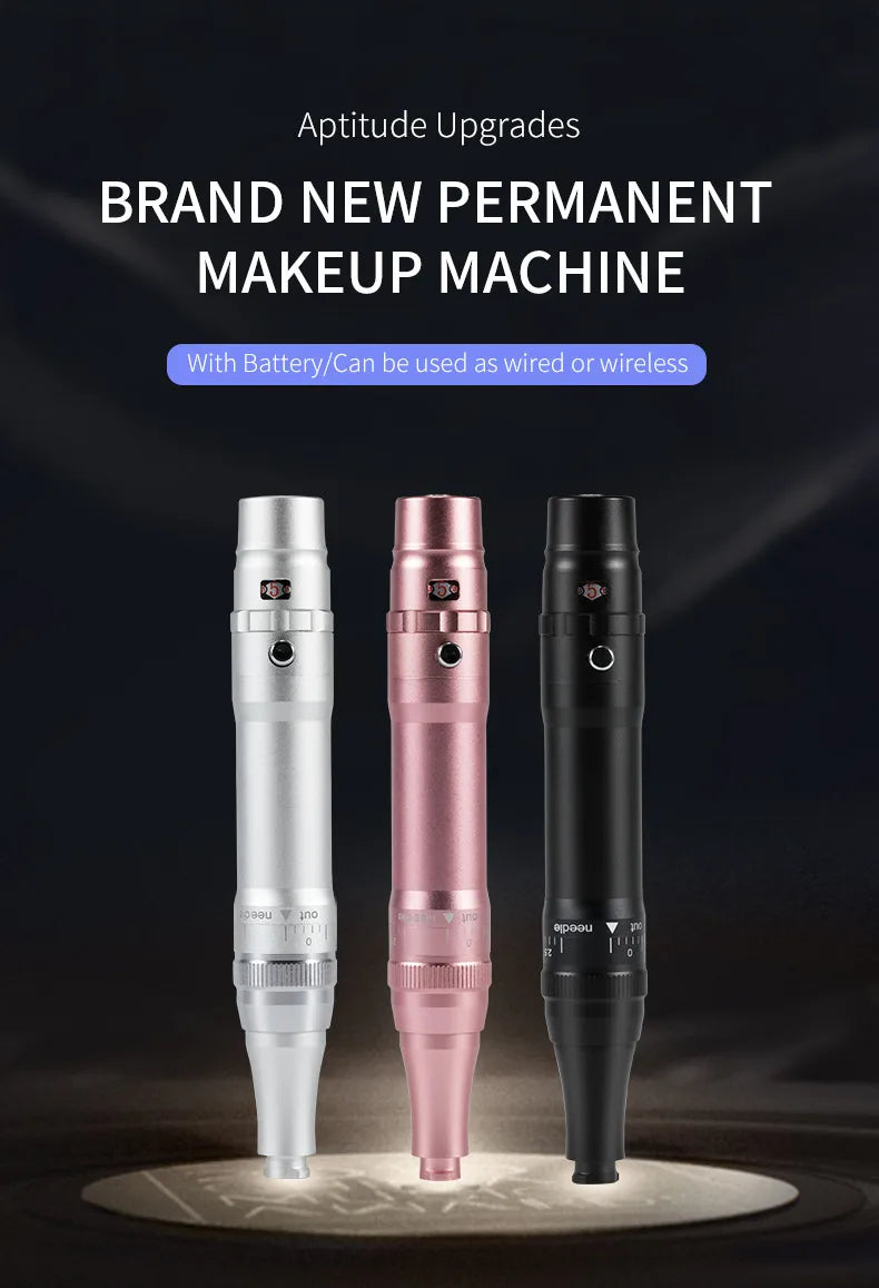 Wireless PMU Machine Permanent Makeup for Eyebrows Miroblading Eyeliner Lip Microshading Professional Rotary Tattoo Pen Gun Kit