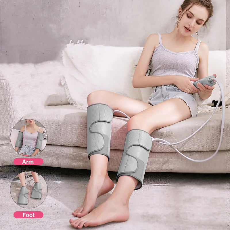 Leg Massager for Circulation, Air Compression Calf Massager with Handheld Controller for Pain Relief Edema,Muscles Relaxation