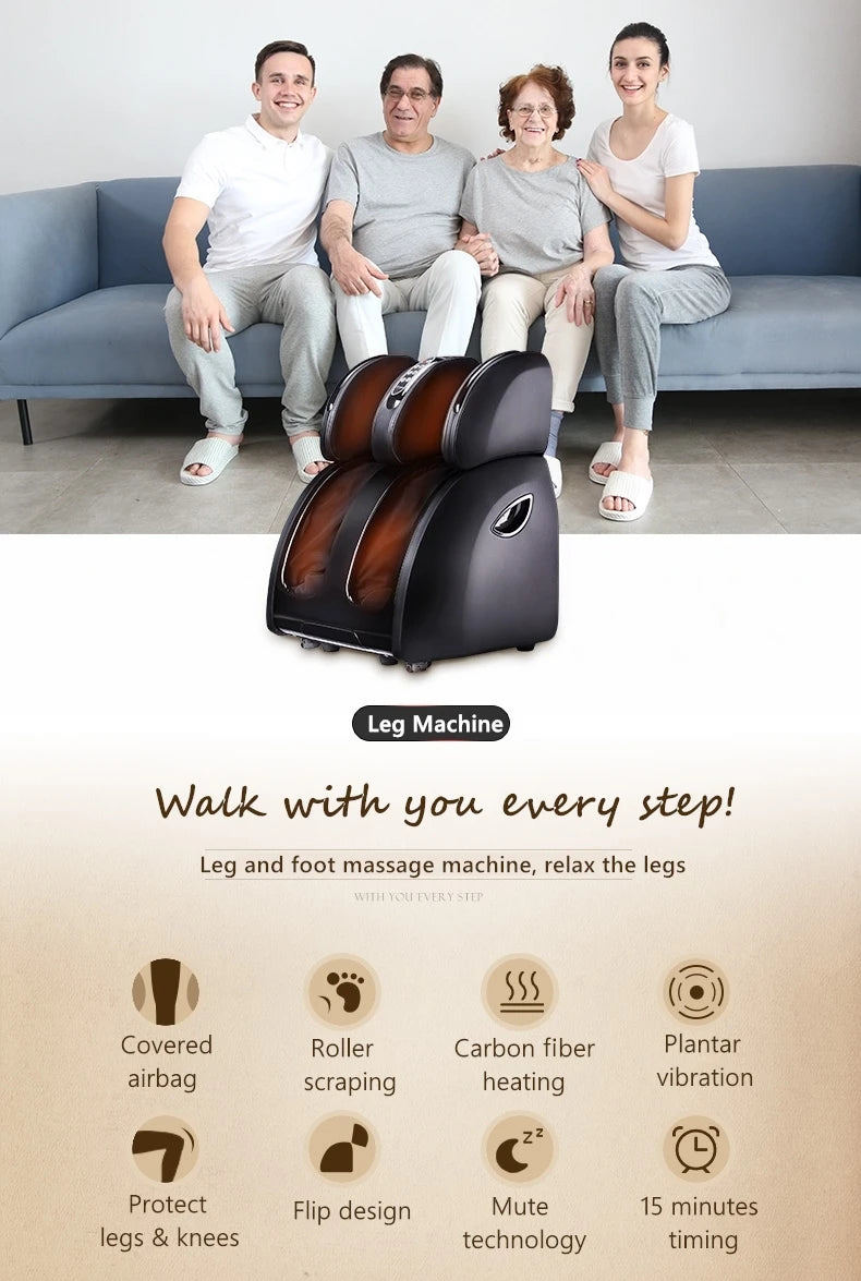 JinKaiRui Electric Vibrating Foot Massager Heating Knee Leg Calf Thigh Massage Device Air Pressure Massage Fatigue Relieve Care