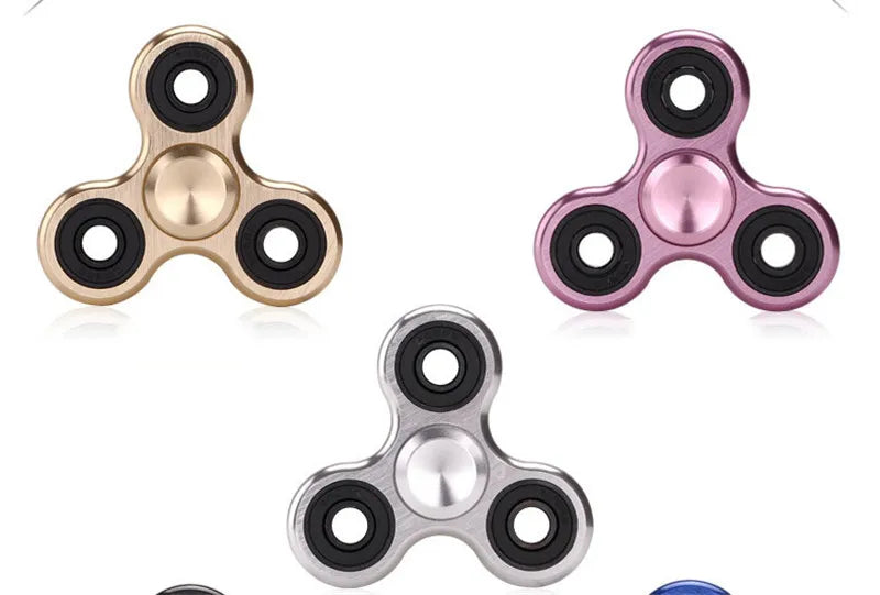 Aluminum Alloy Plating Fidget Spinner Metal Alloy R188 Mute Bearing Drawing Process Hand Spinner Stress Relief Adult Kids Toys