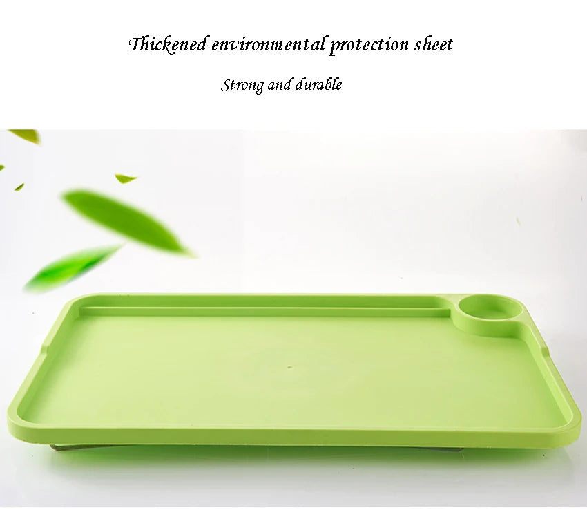 Folding Computer Desk With Cup Holder, Portable Bed Laptop Desks Creative Mobile Phone Card Slot Study Table Stand Notebook Desk