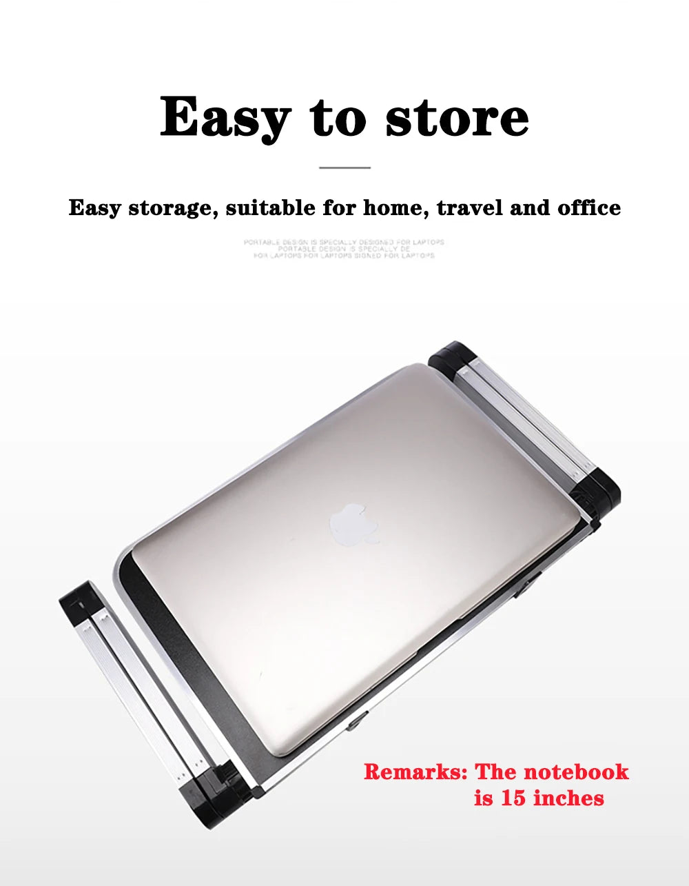 Adjustable Laptop Desk Stand Portable Aluminum Ergonomic Lapdesk For TV Bed Sofa PC Notebook Table Desk Stand With Mouse Pad