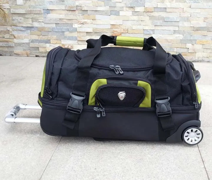 Kmikli 27/32 inch large capacity Rolling Luggage Bag Travel Suitcase On Wheels Men Women Shoulder Trolley Sports Backpack