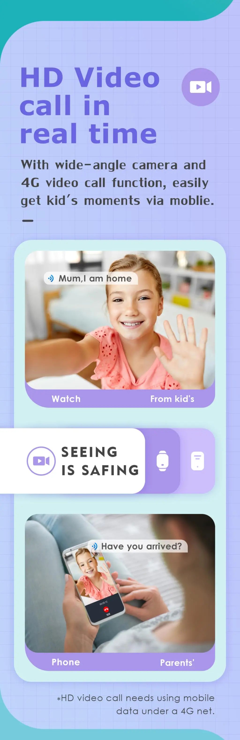 KGG 4G Smart Watch Kids GPS WiFi 1000mAh Video Call Tracker Location SOS Call Back Monitor Phone Watch Smartwatch Children Gifts