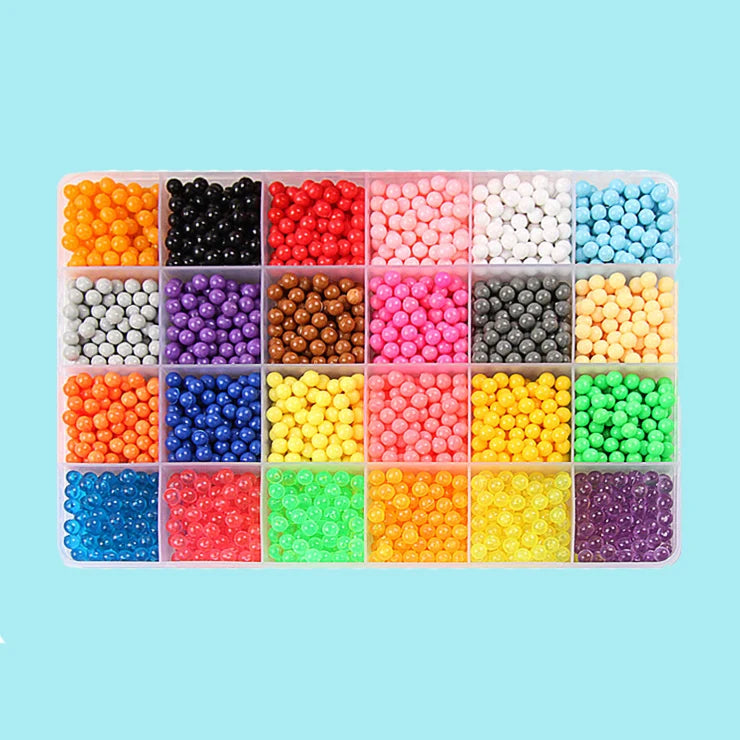 36 colors 5mm Set Refill Beads Puzzle Crystal DIY Water Spray magic Beads Set Ball Games 3D Handmade Magic Toys For Children