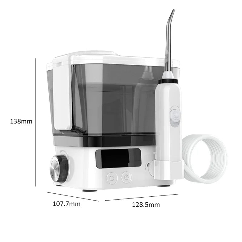Portable Dental Oral Irrigator Oral Hygiene Water Flosser 4 Jet Tips Nozzles 10 Modes Water Clearner with 600mm Water Tank