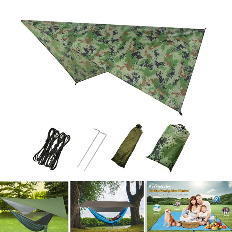 Camping Hammock with Mosquito Net&Rainfly Tent Tarp & Tree Straps,Portable Nylon Hammock Tent for Camping Hiking Backyard Travel
