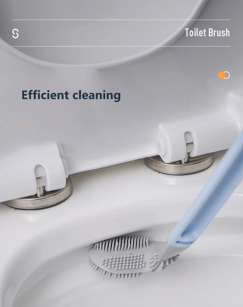 Silicone Golf Shape Toilet Brush with Holder Set  Toilet Cleaner Brush Wall Mounted Toilet Brush and Drying Holder for Bathroom