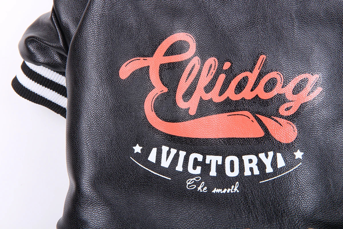 Winter Dog Coat Jacket Faux Leather Fleece Teddy Warm Pet Puppy Clothing Apparel