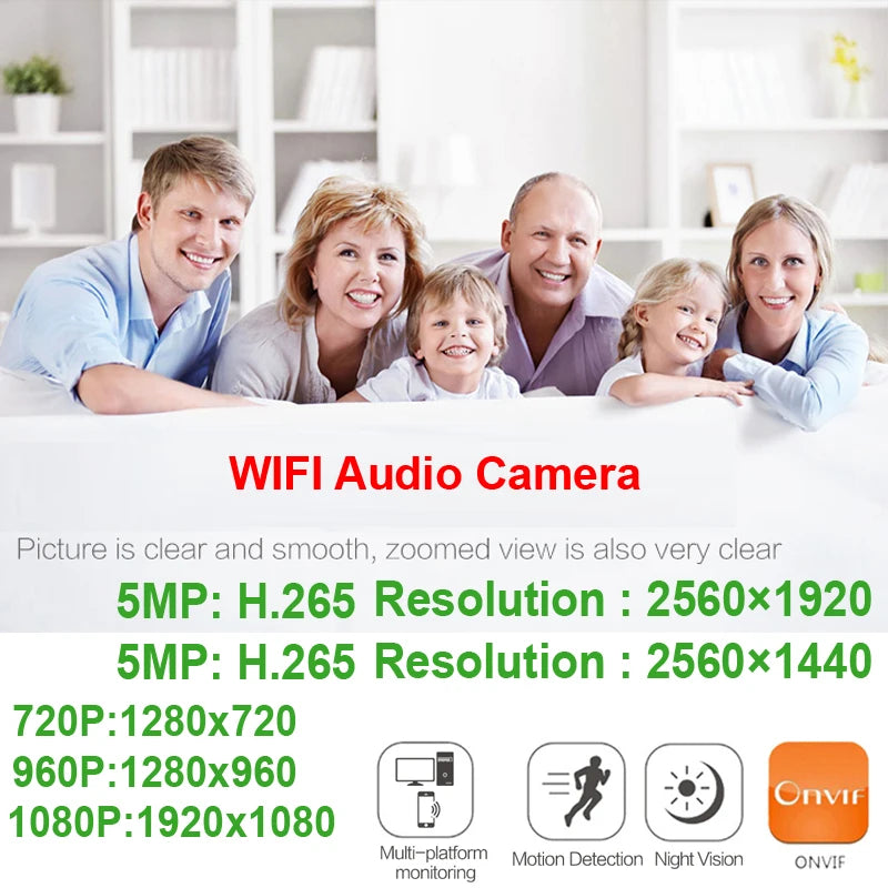 5MP Wifi Mini Panorama Camera Ip 1080P HD 1.7mm Fisheye Lens CCTV Security Surveillance Net Wireless Audio Micro Onvif Small Cam