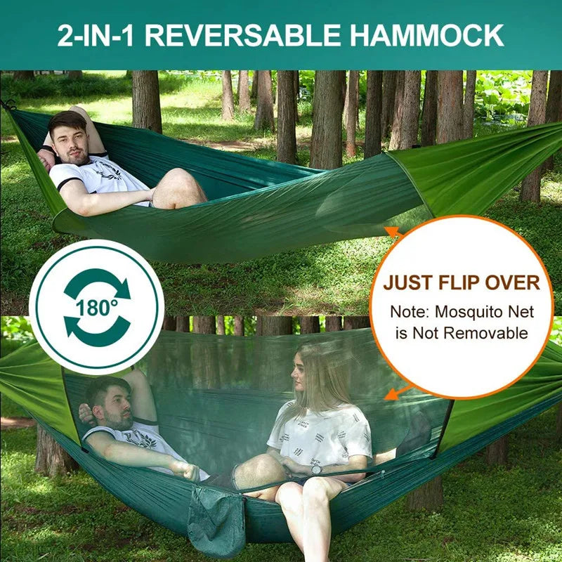 Camping Hammock with Mosquito Net and Rain Fly Tarp,hammock chair swing chair outdoor for Backpacking, Survival,Travel