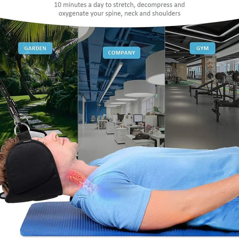 Hammock with stand for Neck Traction Massager Hamac cervicales to Reduce Neck Pain Relief Relaxation with Free Eye Mask
