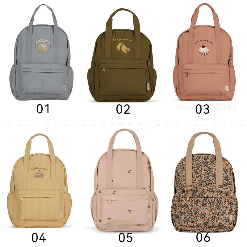 KS Baby Backpack Kids Schoolbag Kindergarten Bags Brand Cherry Lemon Children's Boys Girls Mom Traveling Storage Bag Wholesale