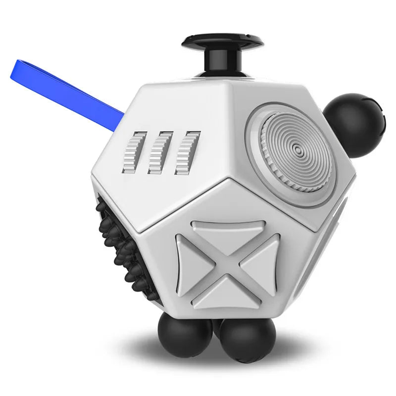 Fidget Cube EDC Anti Stress Relief Toys Anxiety Antistress Sensory Fidgeting Dice Toy For Kids Adults Autism ADHD Focus 12 Sides