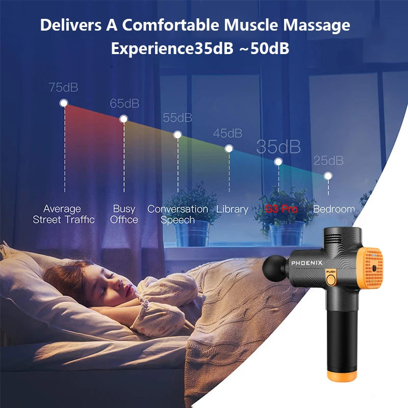 Phoenix A2 Massage Gun Deep Body Massager For Muscle Back Pain Relief Exercising Body and Relaxation Slimming Shaping Massager