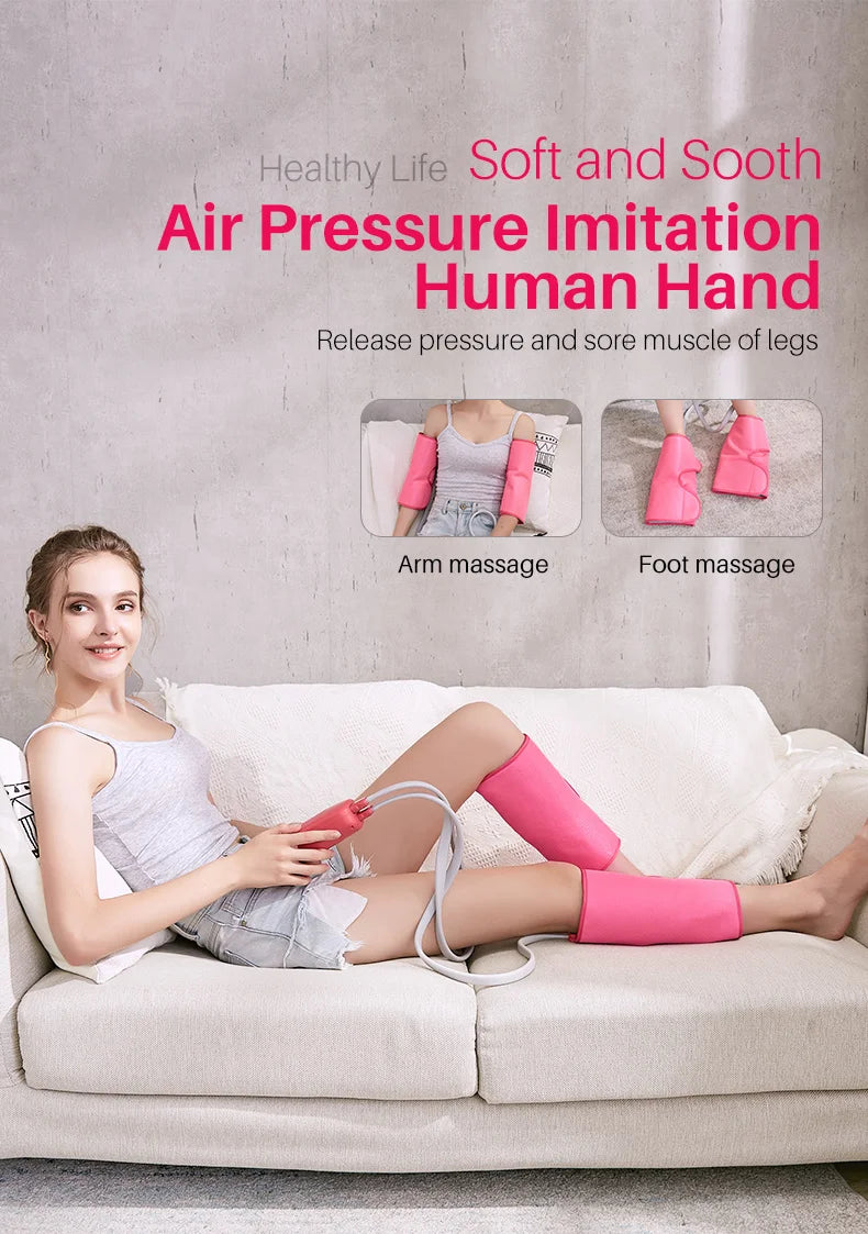 Leg Massager for Circulation, Air Compression Calf Massager with Handheld Controller for Pain Relief Edema,Muscles Relaxation