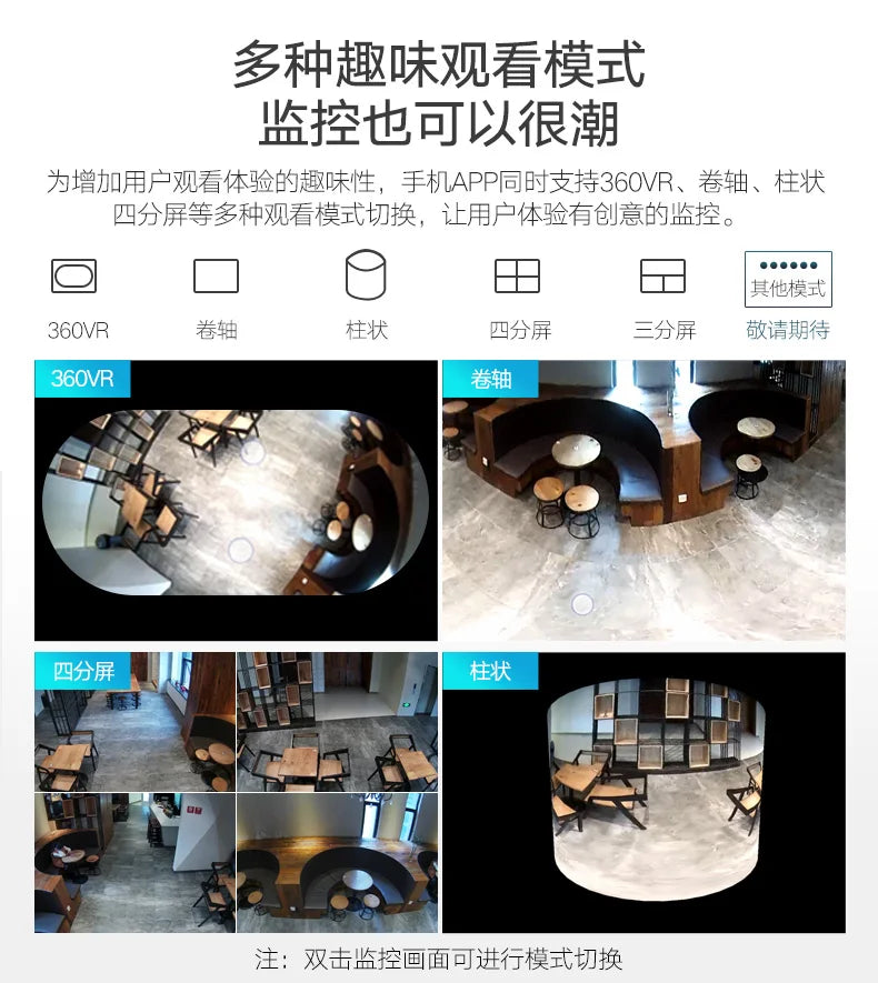 Xmeye ICsee Remote Monitoring Infrared 5MP Indoor 256G Audio Motion Detect VR 360-Degree Panoramic WIFI IP Surveillance Camera