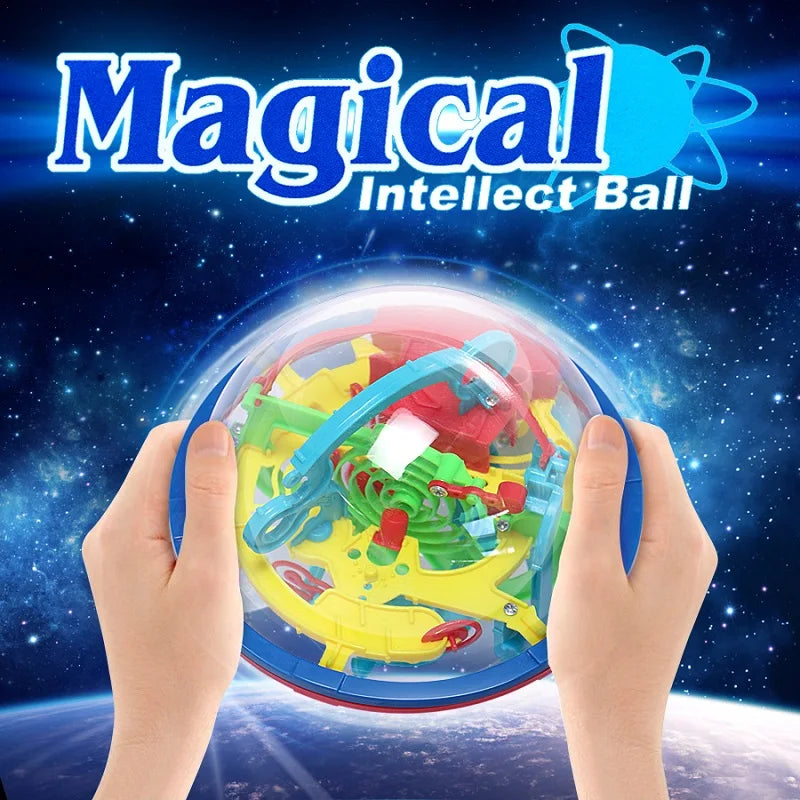 Maze Ball Mini 3D Magic Puzzle Intelligence  Idea Perplexus Maze Game Labyrinth IQ Gifts Display Stand for Kids and Adults