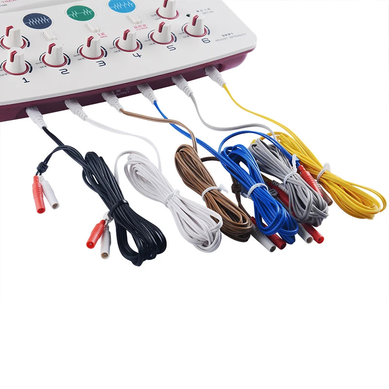 SDZ-II Nerve and Muscle Stimulator 6 Channels Output TENS Electro Acupuncture Treatment Massage Instrument 3 Waveform 110V 220V