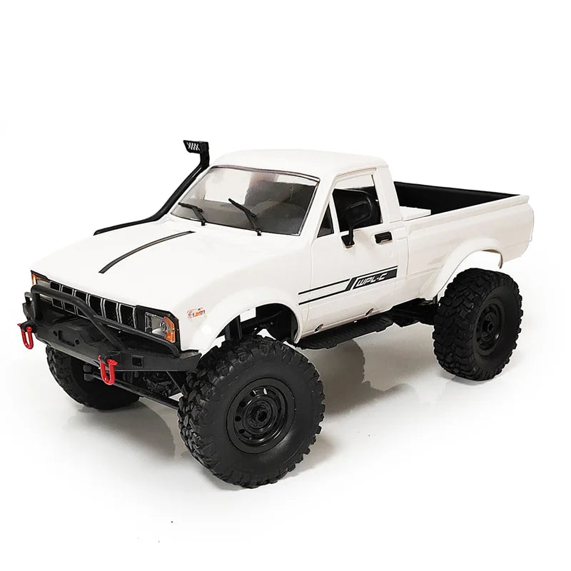 WPL C24-1 Full Scale RC Car 1:16 2.4G 4WD Rock Crawler Electric Buggy Climbing Truck LED Light On-road 1/16 For Kids Gifts Toys
