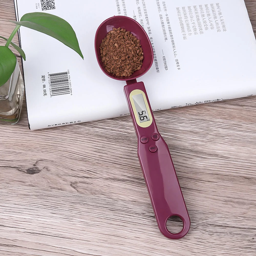 Mini Spoon Scale Digital Kitchen Scale Electronic LCD Food Scale 0.1-500g Weight Measuring Kitchen Tool for Milk Coffee