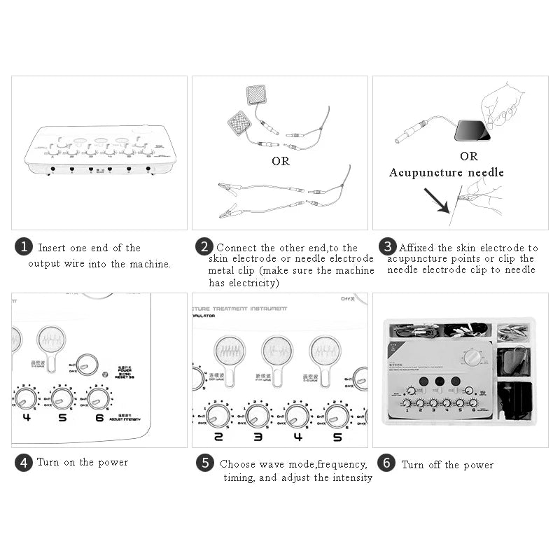 Upgrade SDZ-Ⅱ Acupuncture Stimulator Device Acupoint Electronic Acupuncturist 6 output Acupressure Relax Apparatus  EMS Massager