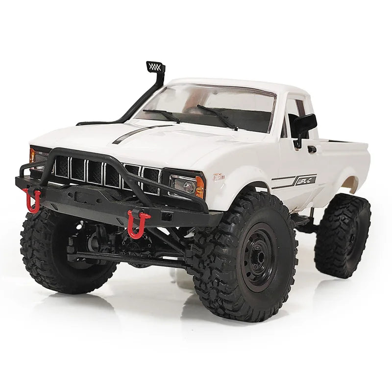 WPL C24-1 Full Scale RC Car 1:16 2.4G 4WD Rock Crawler Electric Buggy Climbing Truck LED Light On-road 1/16 For Kids Gifts Toys
