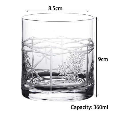 Whiskey Glass, Old Fashioned Rocks Glasses Tumblers, Glassware for Cocktail Scotch, Bourbon, Gin, Voldka, Brandy