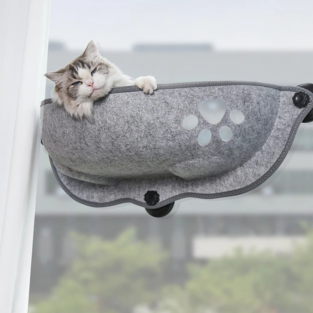 Cat Window Hammock With Strong Suction Cups Pet Kitty Hanging Sleeping Bed Storage For Pet Warm Cage Cat Shelf Seat Beds Winter