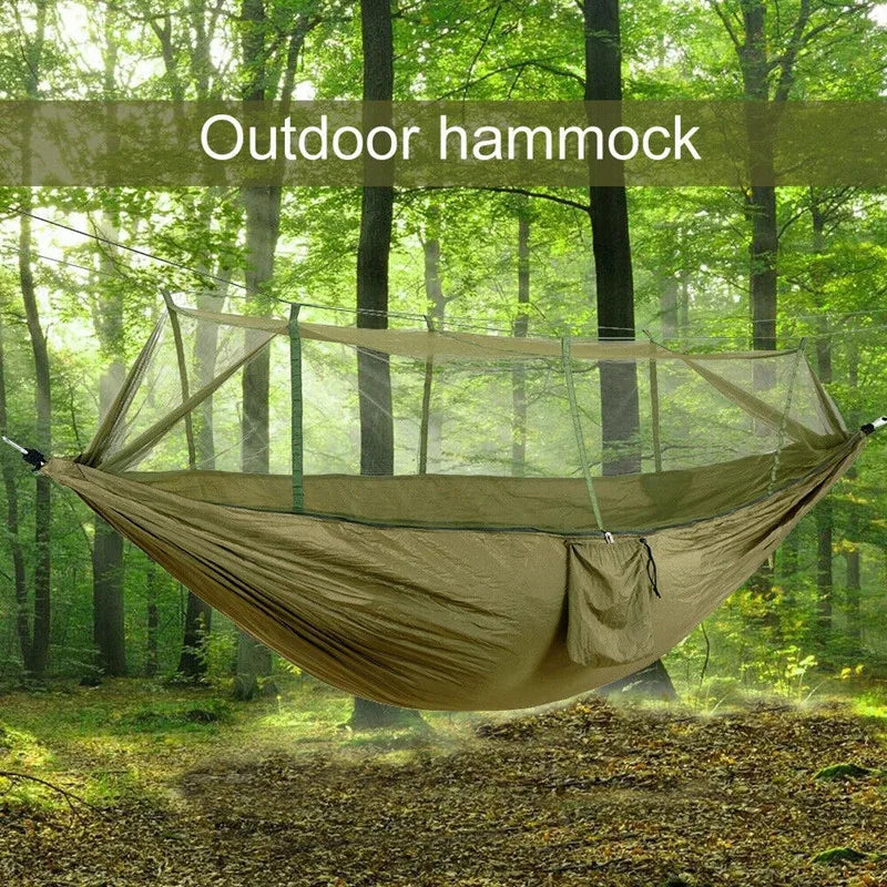 Lightweight Portable Camping Hammock and Tent Awning Rain Fly Tarp Waterproof Mosquito Net Hammock Canopy 210T Nylon Hammocks