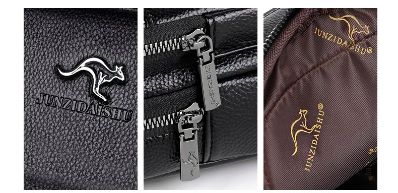 Men's Chest Pack Crossbody Bag Luxury Design Durable PU Leather Handbag Chest Bag Vintage Leisure Men's Handbag Shoulder Bag
