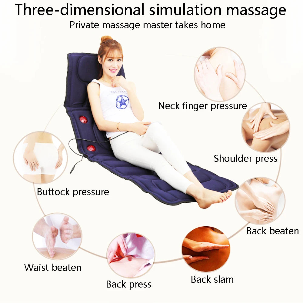 Body Massager Far Infrared Massage Pads Fatigue Vibration Mattress Cushion Health Care Equipment Body Massager