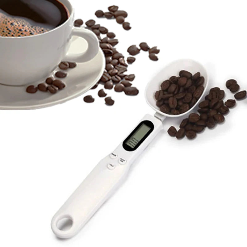 Mini Spoon Scale Digital Kitchen Scale Electronic LCD Food Scale 0.1-500g Weight Measuring Kitchen Tool for Milk Coffee