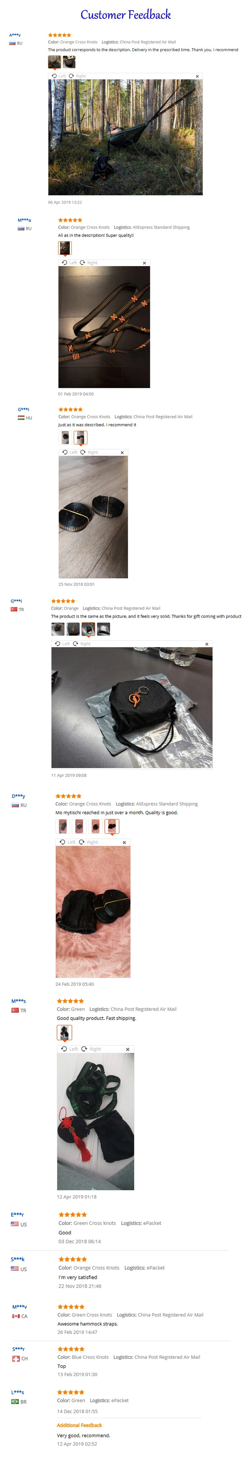 280cm length Super Strong Hammock Strap Hanging Hammock Belt Hamaca Hamak for Camping,Traveling,Portable Hanging Tree Rope