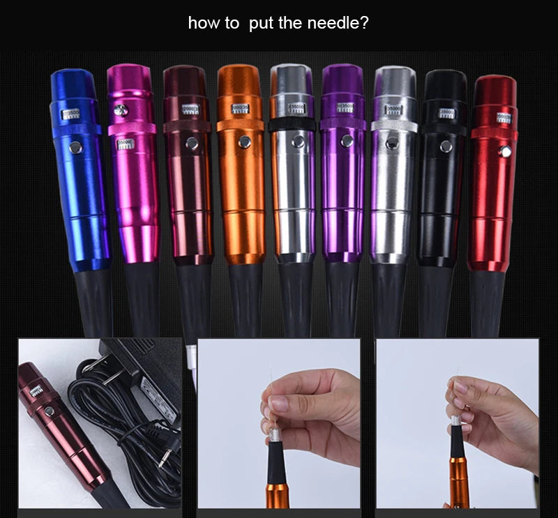 Permanent makeup Machine Rotary Tattoo Machines Pen Semi-PMU pens Eyebrow Lip Piercing Gun Tatuagem Microblading Supplies Kit