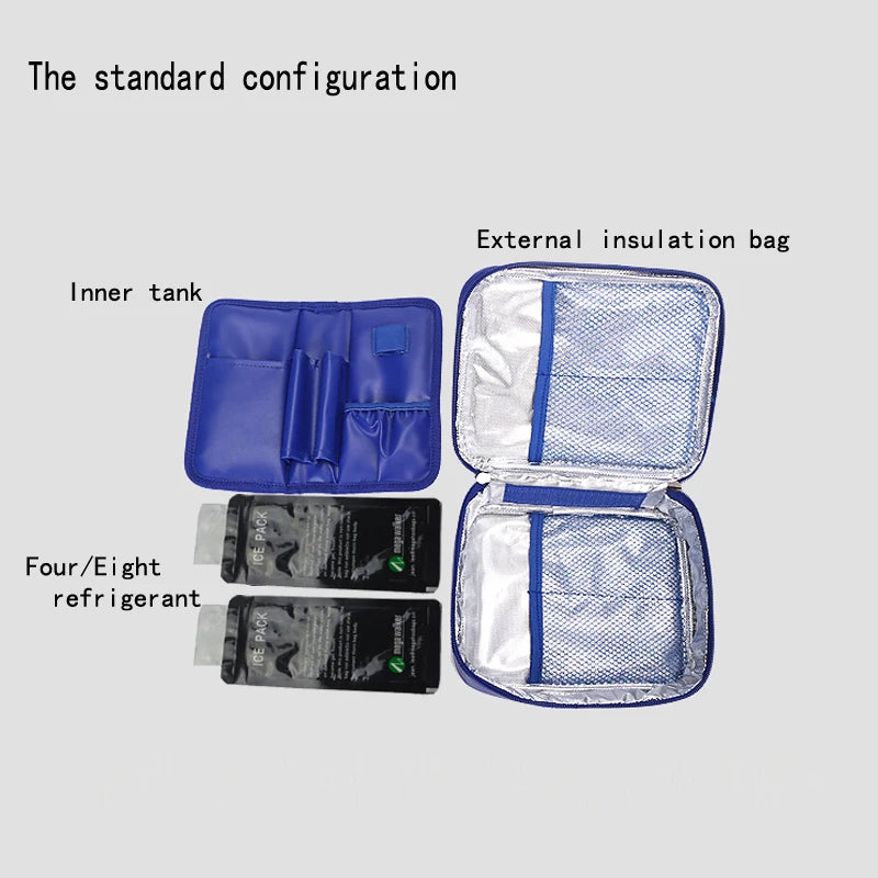 mega Insulin Cooler box Middle-sized bag Portable Insulated Diabetic Insulin Travel Case Nylon Fabric Aluminum Foil ice bag