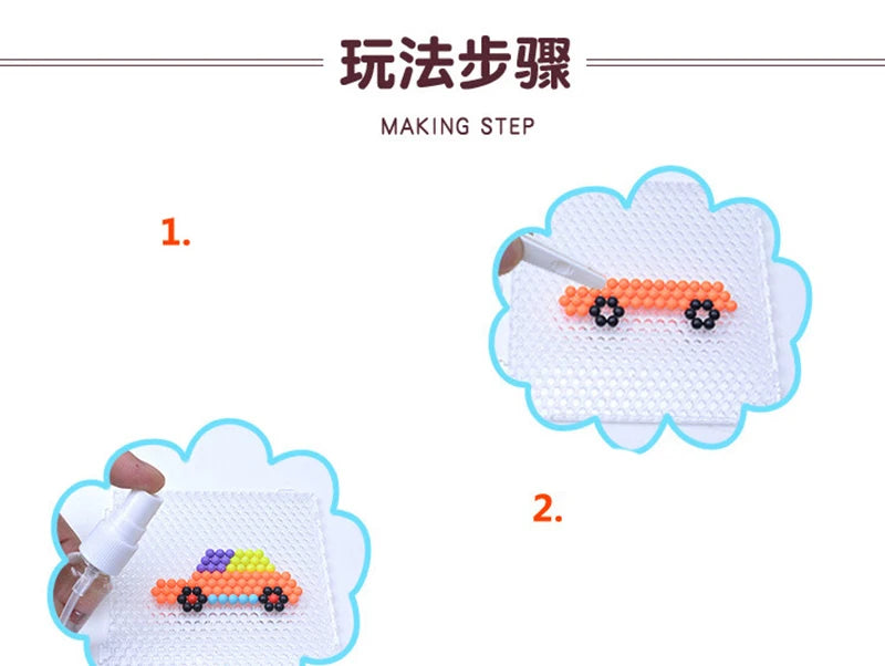 36 colors 5mm Set Refill Beads Puzzle Crystal DIY Water Spray magic Beads Set Ball Games 3D Handmade Magic Toys For Children