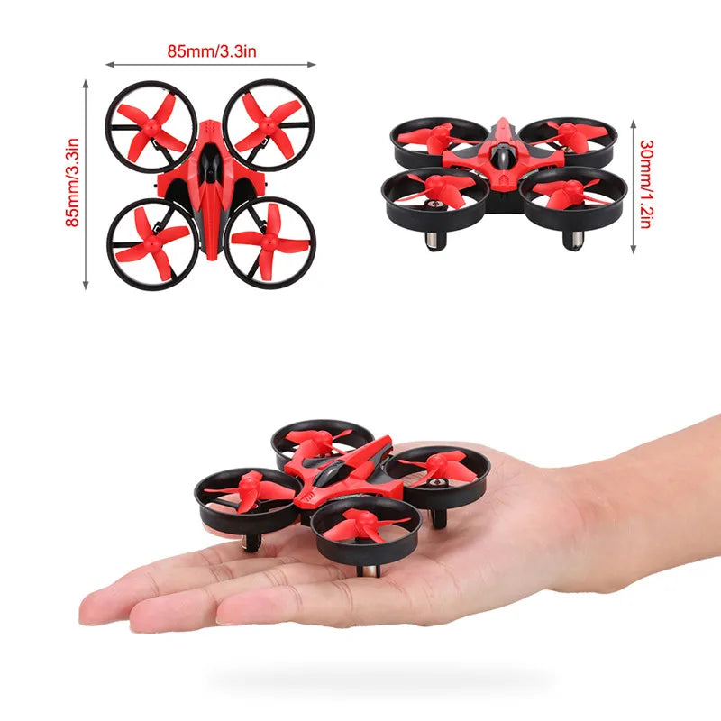 Eachine E010 Mini RC Quadcopter with 2 Extra Batteries-4-Axis Gyro 2.4G Drone for JJRC H36 DIY Parts Compatible