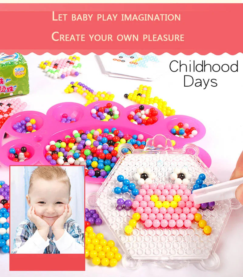 36 colors 5mm Set Refill Beads Puzzle Crystal DIY Water Spray magic Beads Set Ball Games 3D Handmade Magic Toys For Children