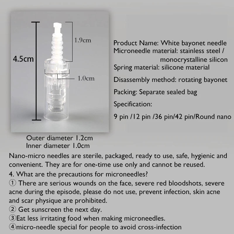 Dermapen Needle for Dr.imp pen Needle Pen 9Pin / 12Pin / 36 Pin Bayonet Screw Port for MYM Microneedling Electric Tattoo Machine